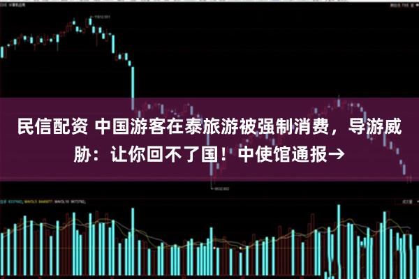 民信配资 中国游客在泰旅游被强制消费，导游威胁：让你回不了国！中使馆通报→